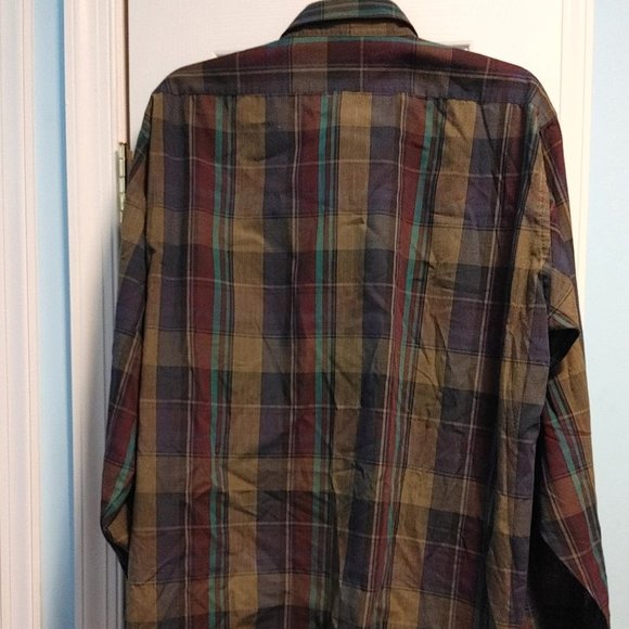 Van Heusen Editions Mens Shirt Plaid Long Sleeve Button Down X-Large - Picture 2 of 6